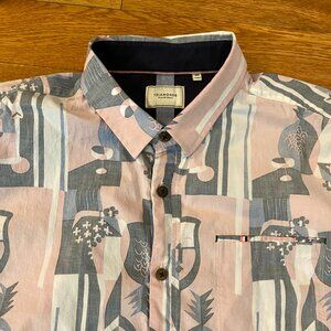7 Diamonds Button Up Short Sleeve Shirt Mend 2XL XXL Picasso Baby Reverse Print